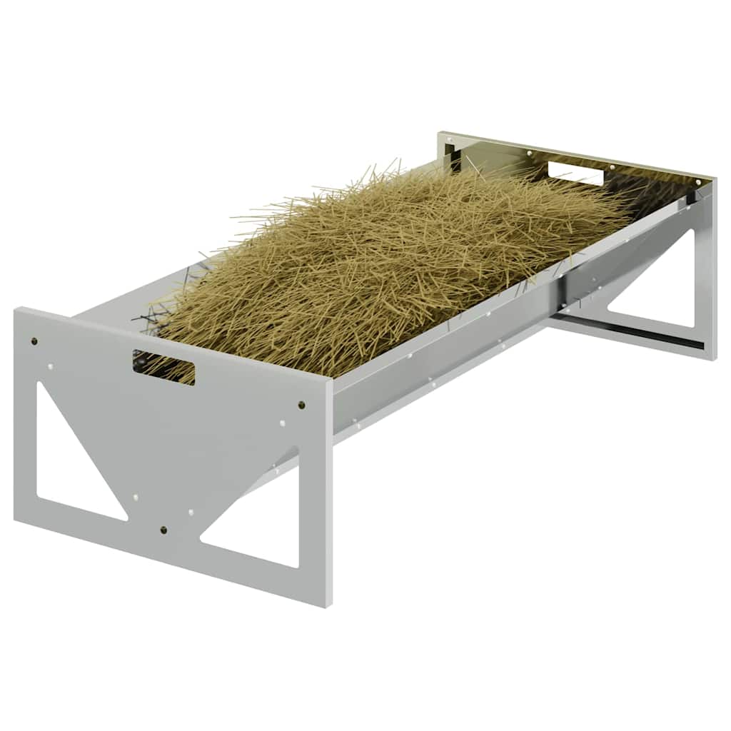 Hranilica za stoku Srebrno 108 x 50 x 28 cm Cinkani čelik