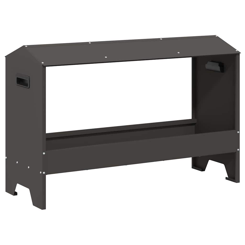 Hranilica za kokoške Crna 81 x 32 x 53,5 cm