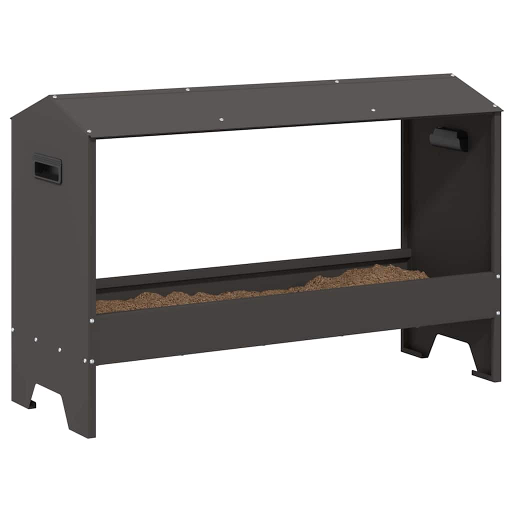 Hranilica za kokoške Crna 81 x 32 x 53,5 cm