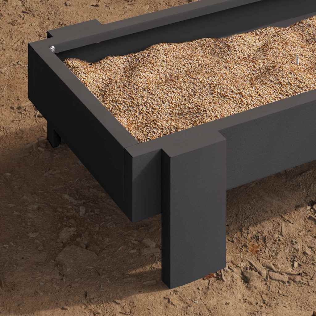 Hranilica za kokoške Crna 80 x 28 x 13.5 cm