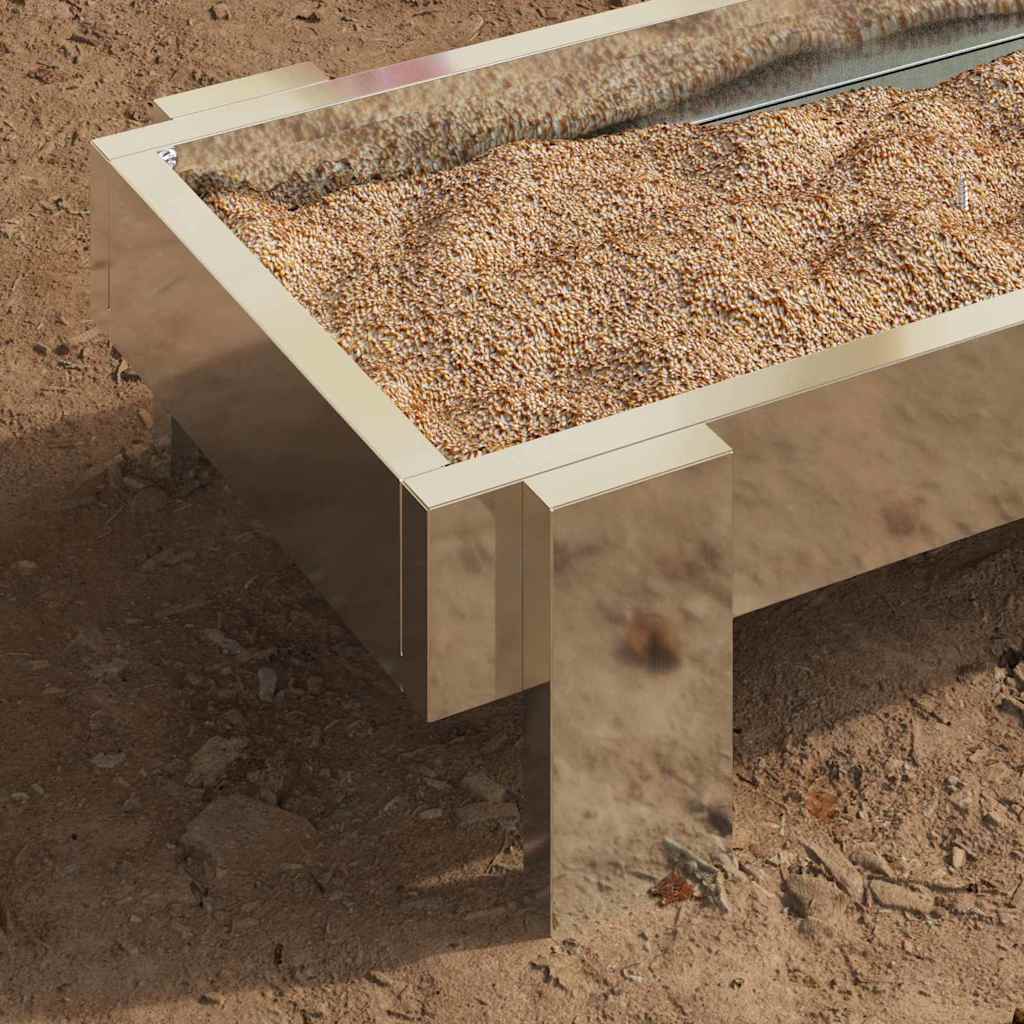 Hranilica za kokoške Srebrno 80 x 28 x 13.5 cm Cinkani čelik