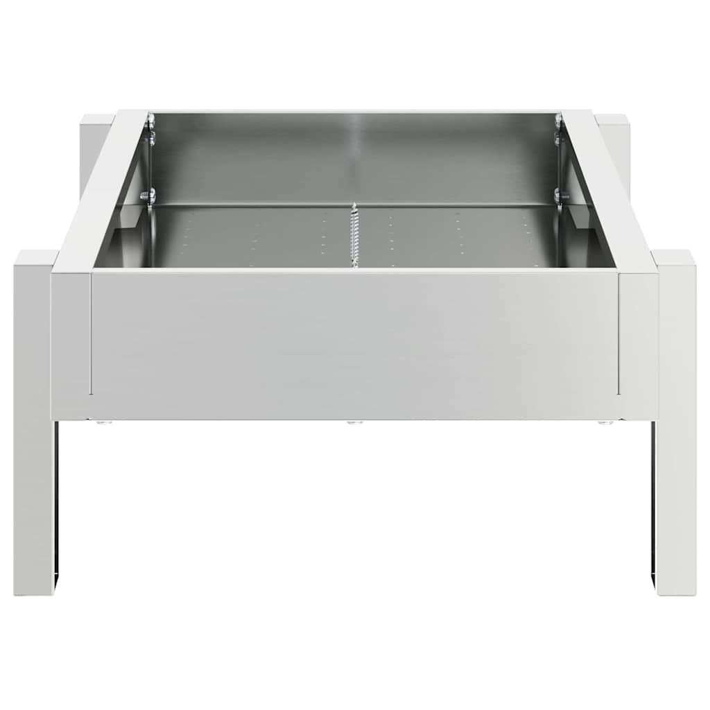 Hranilica za kokoške Srebrno 80 x 28 x 13.5 cm Cinkani čelik