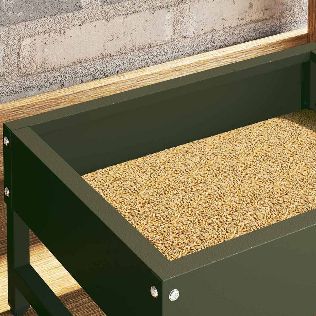 Feeder za ptice Maslinasto zelena 80 x 28 x 13.5 cm