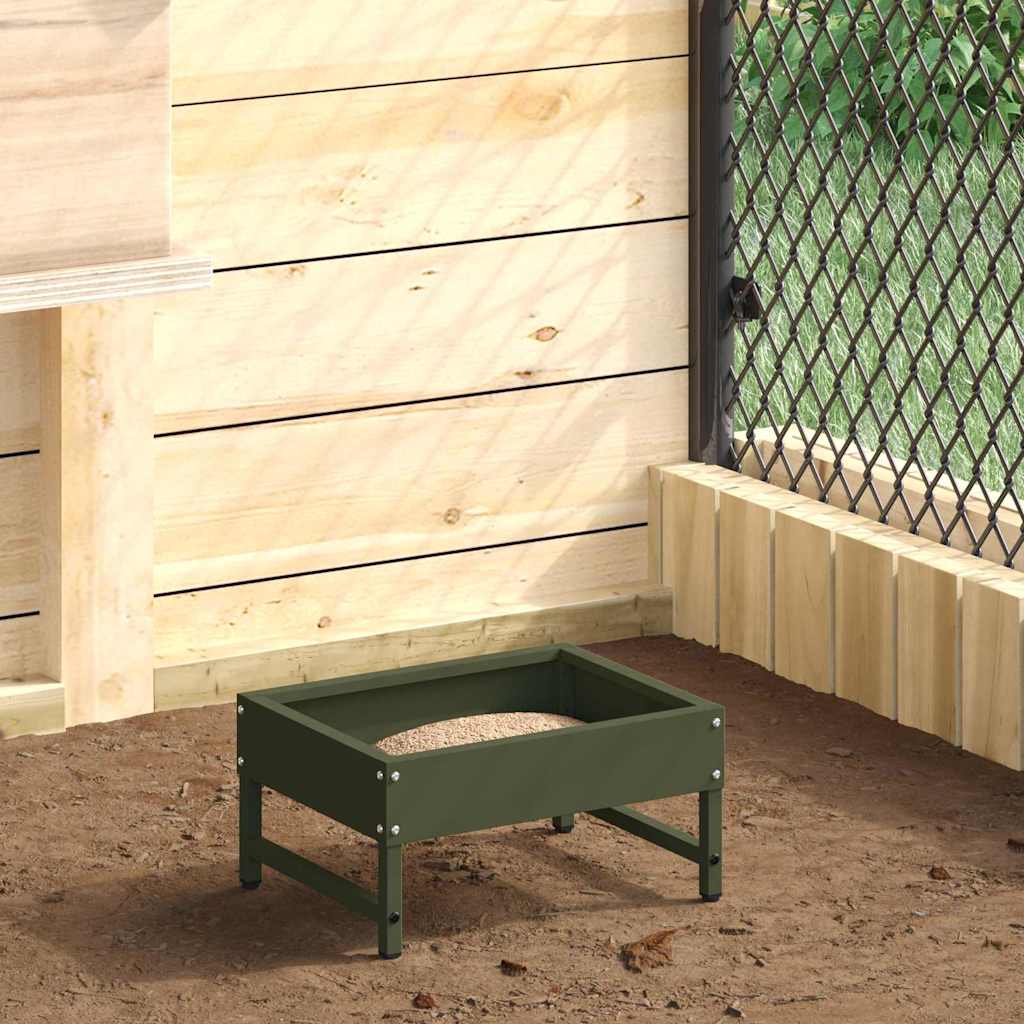 Feeder za ptice Maslinasto zelena 80 x 28 x 13.5 cm