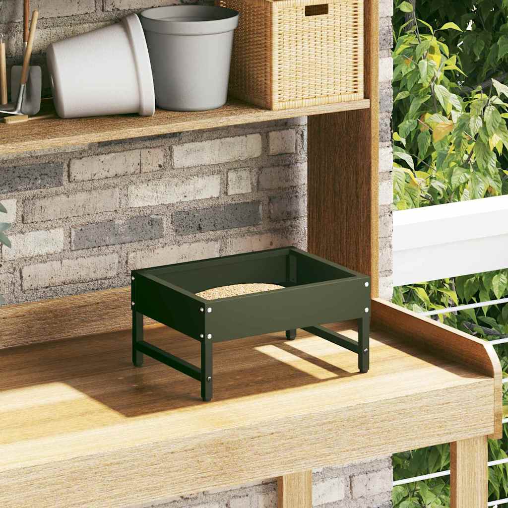Feeder za ptice Maslinasto zelena 80 x 28 x 13.5 cm