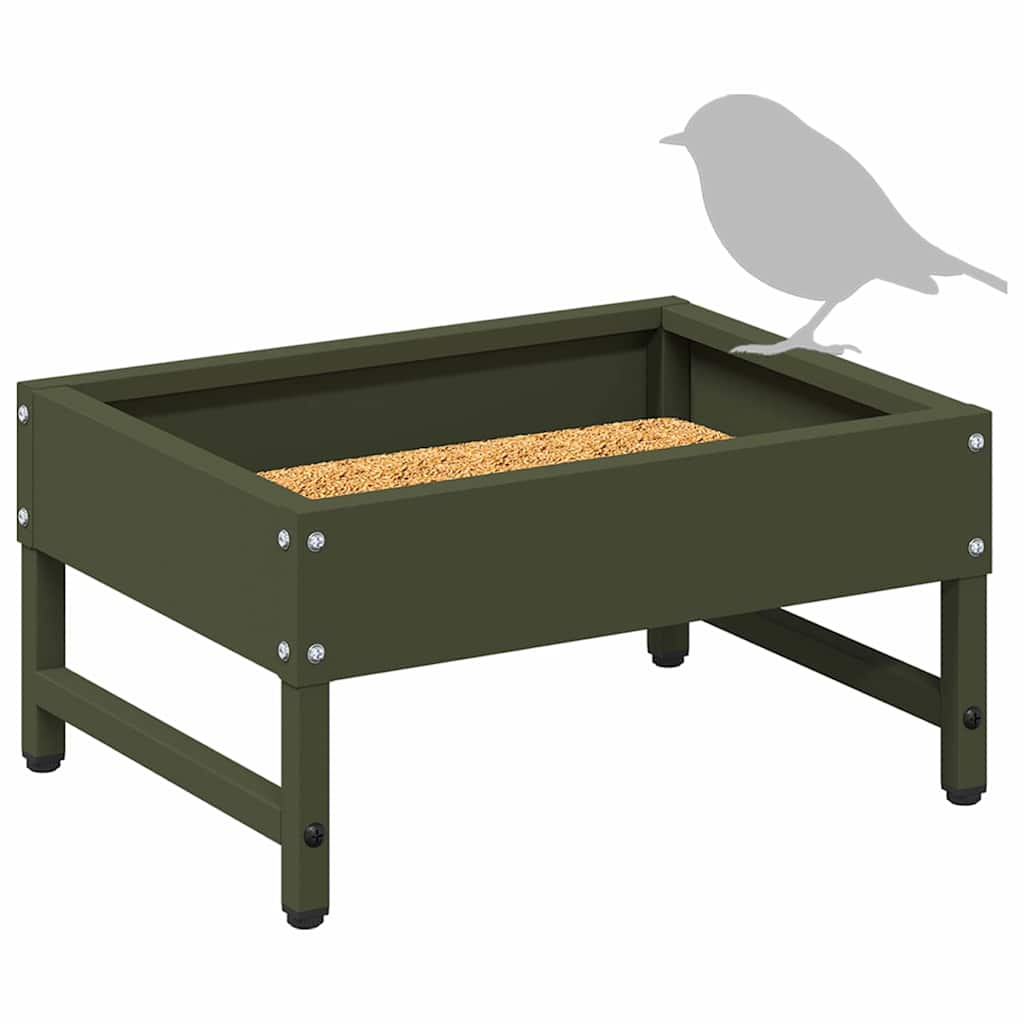 Feeder za ptice Maslinasto zelena 80 x 28 x 13.5 cm