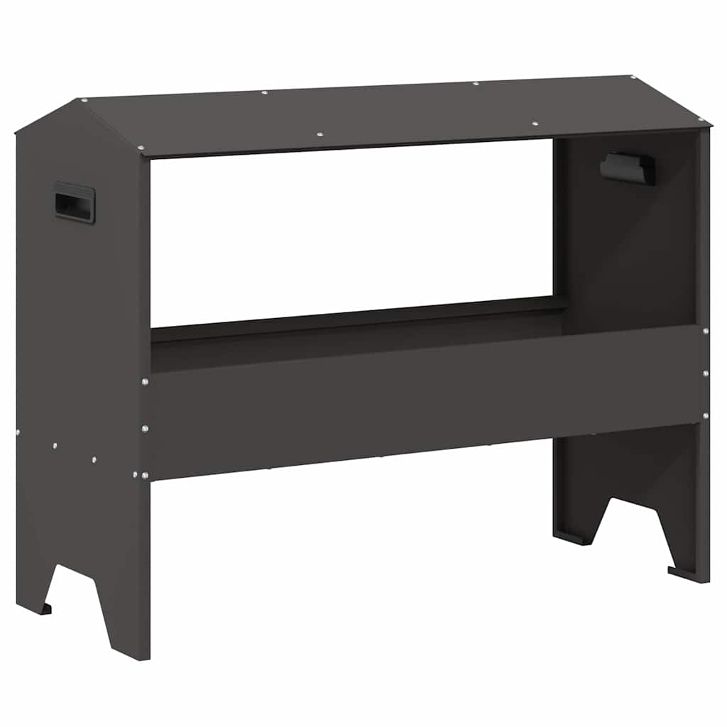 Hranilica za stoku Crna 79 x 35 x 62 cm Hladno valjani čelik