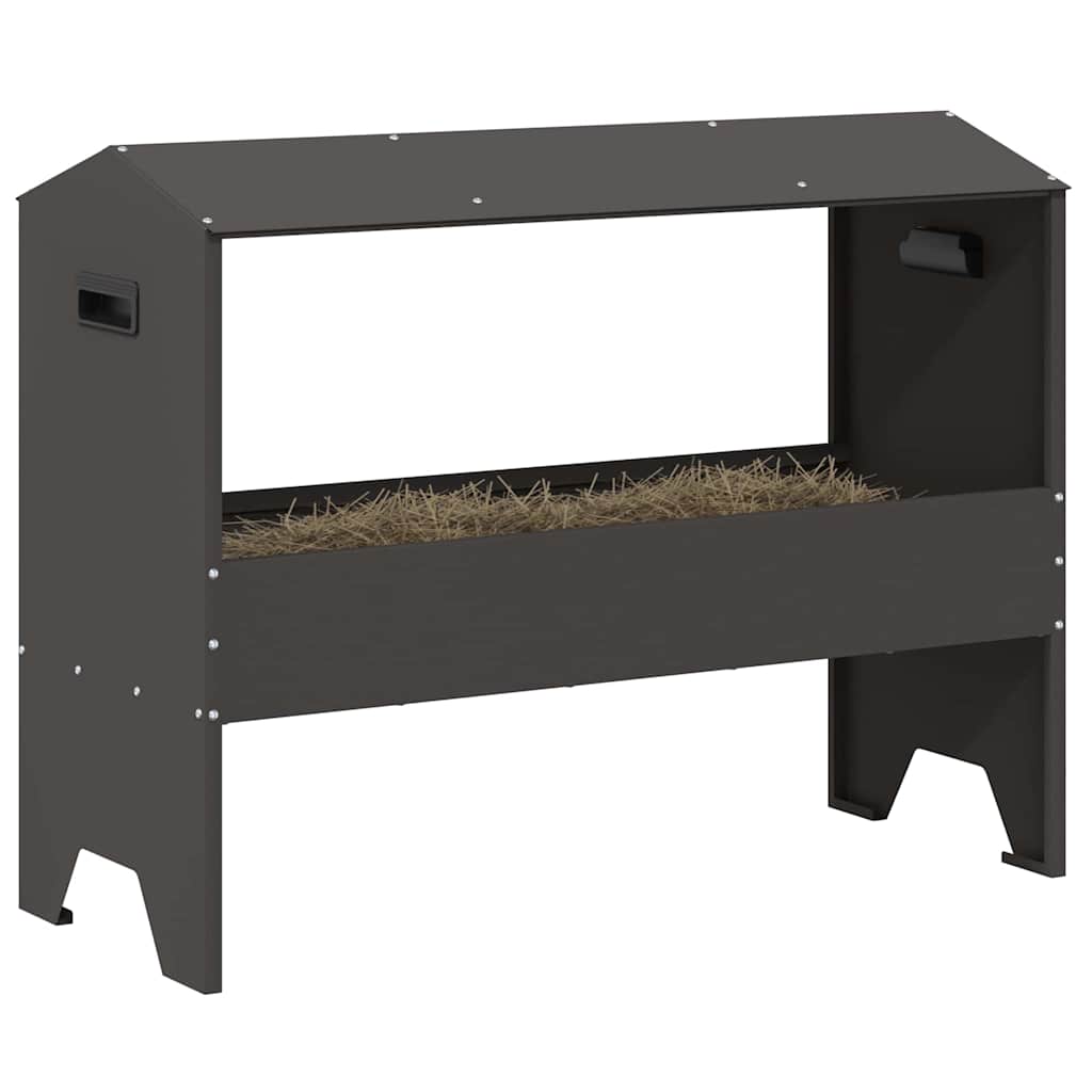 Hranilica za stoku Crna 79 x 35 x 62 cm Hladno valjani čelik