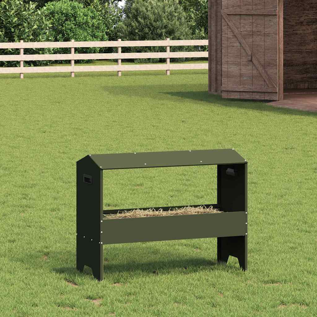 Hranilica za stoku Maslinasto zelena 79 x 35 x 62 cm