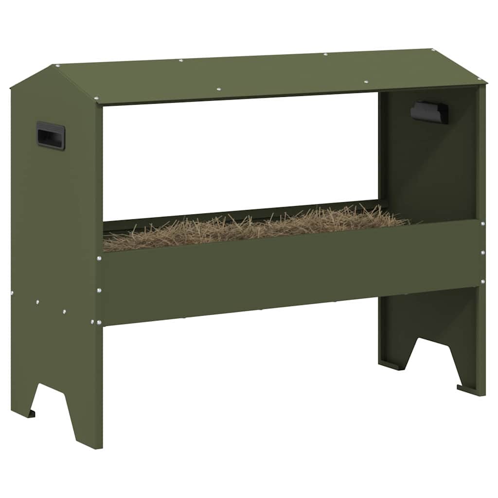 Hranilica za stoku Maslinasto zelena 79 x 35 x 62 cm