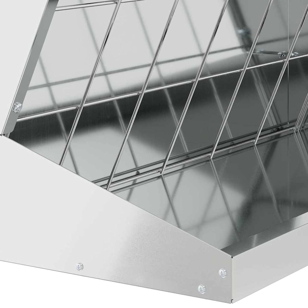 Hranilica za sijeno Srebrno 71 x 33 x 70 cm Cinkani čelik