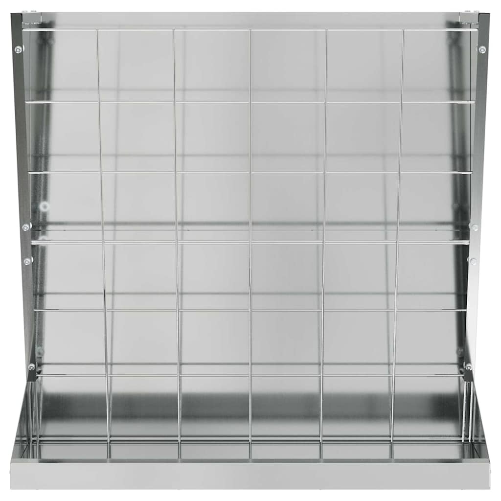 Hranilica za sijeno Srebrno 71 x 33 x 70 cm Cinkani čelik