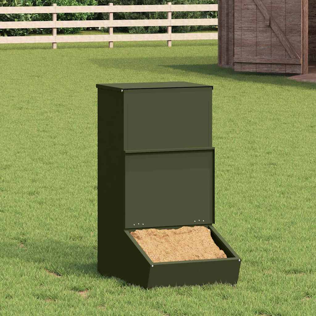 Hranilica za svinje Maslinasto zelena 55 x 38 x 76 cm