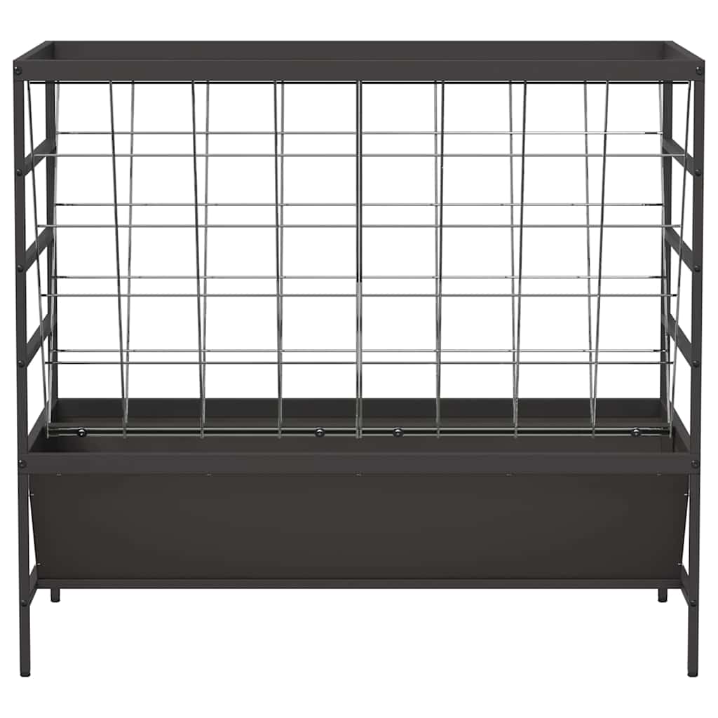 Hranilica za stoku Crna 100 x 60 x 90 cm Hladno valjani čelik