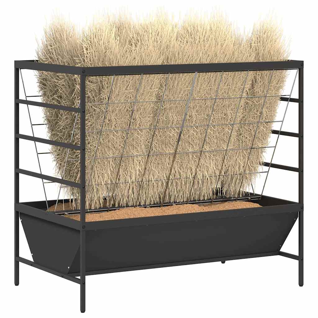 Hranilica za stoku Crna 100 x 60 x 90 cm Hladno valjani čelik