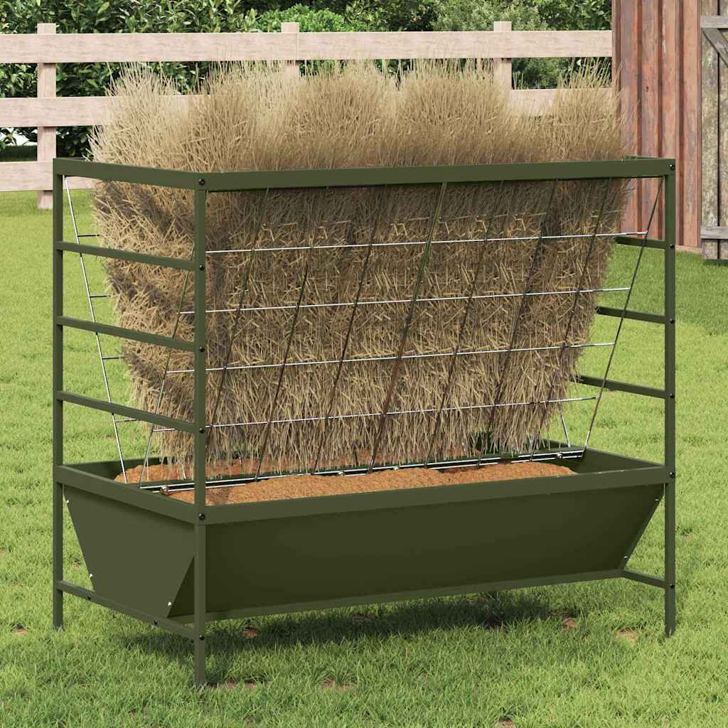 Hranilica za stoku Maslinasto zelena 100 x 60 x 90 cm