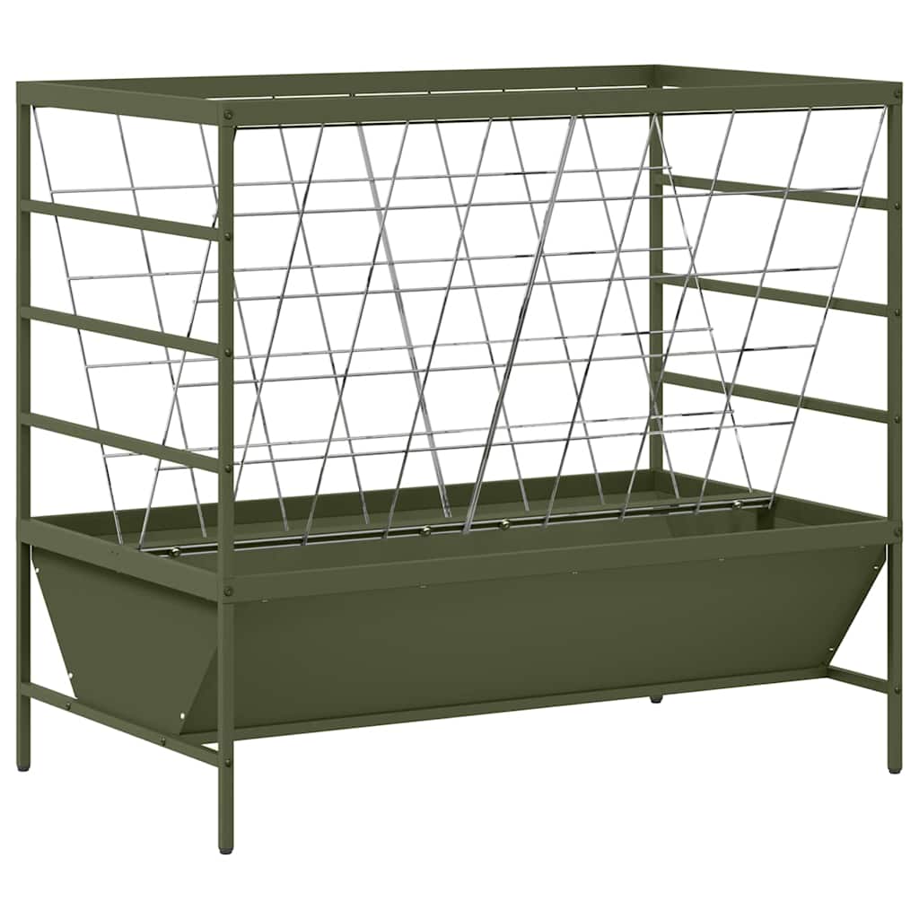 Hranilica za stoku Maslinasto zelena 100 x 60 x 90 cm