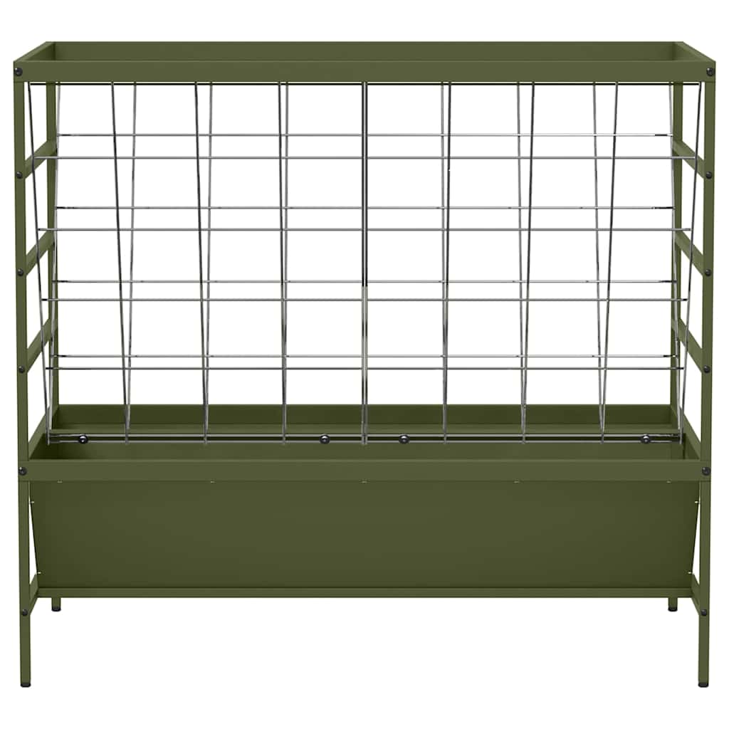 Hranilica za stoku Maslinasto zelena 100 x 60 x 90 cm