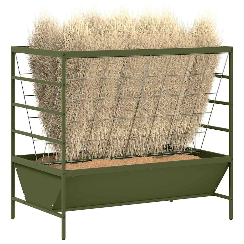 Hranilica za stoku Maslinasto zelena 100 x 60 x 90 cm