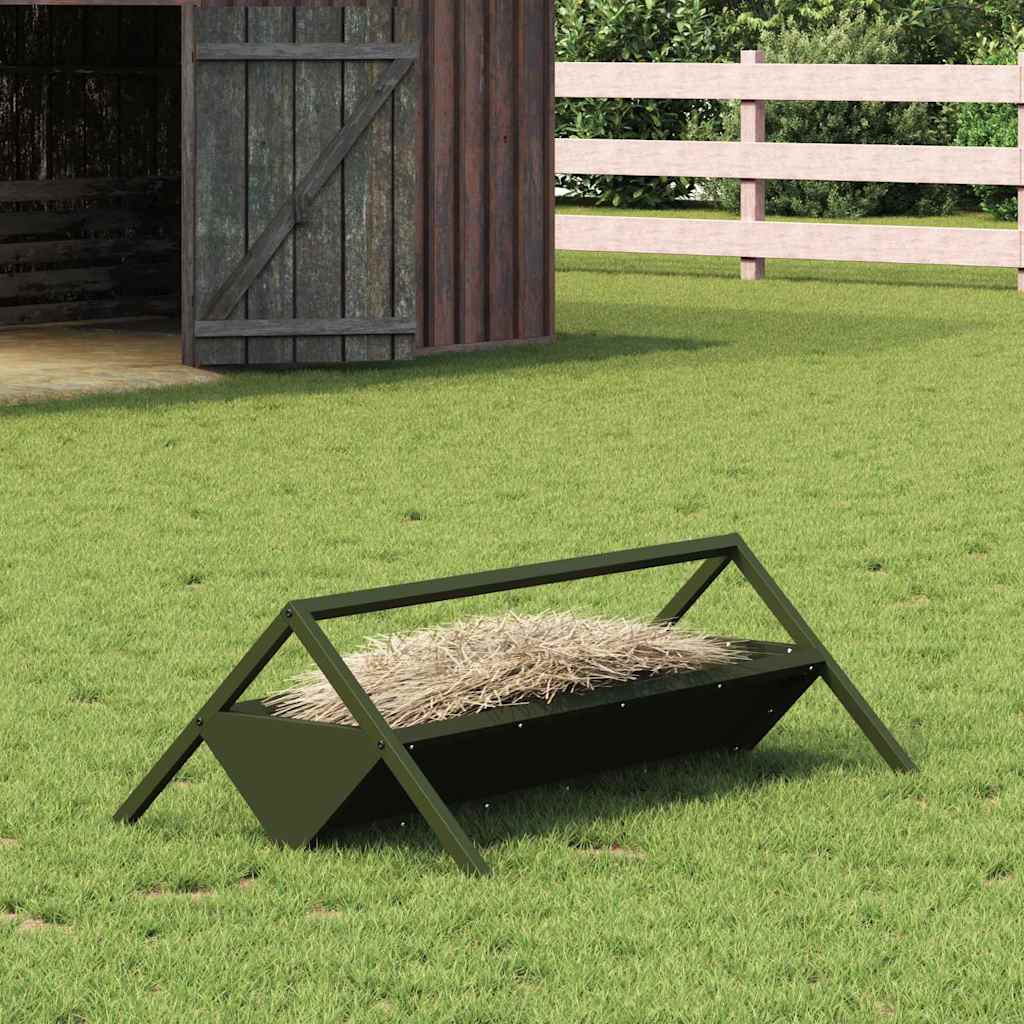 Hranilica za stoku Maslinasto zelena 111 x 76 x 38 cm
