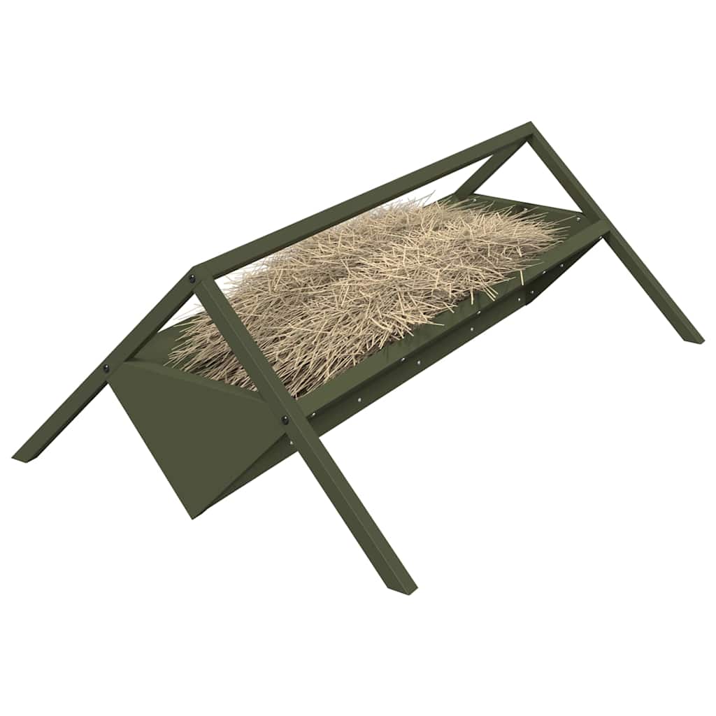 Hranilica za stoku Maslinasto zelena 111 x 76 x 38 cm
