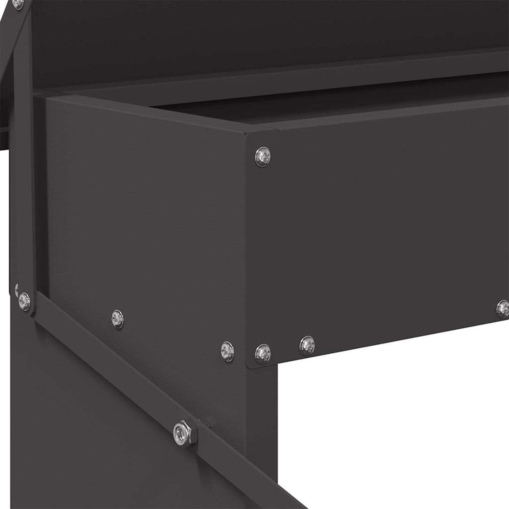 Feeder s nogom za piliće Crna 48,5 x 39,5 x 19 cm