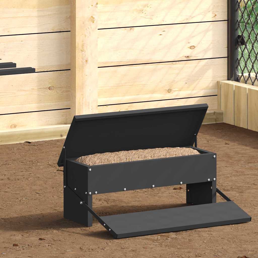 Feeder s nogom za piliće Crna 48,5 x 39,5 x 19 cm