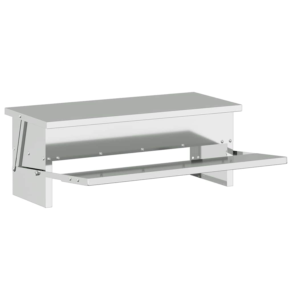 Feeder s nogom za piliće Srebrno 48,5 x 39,5 x 19 cm