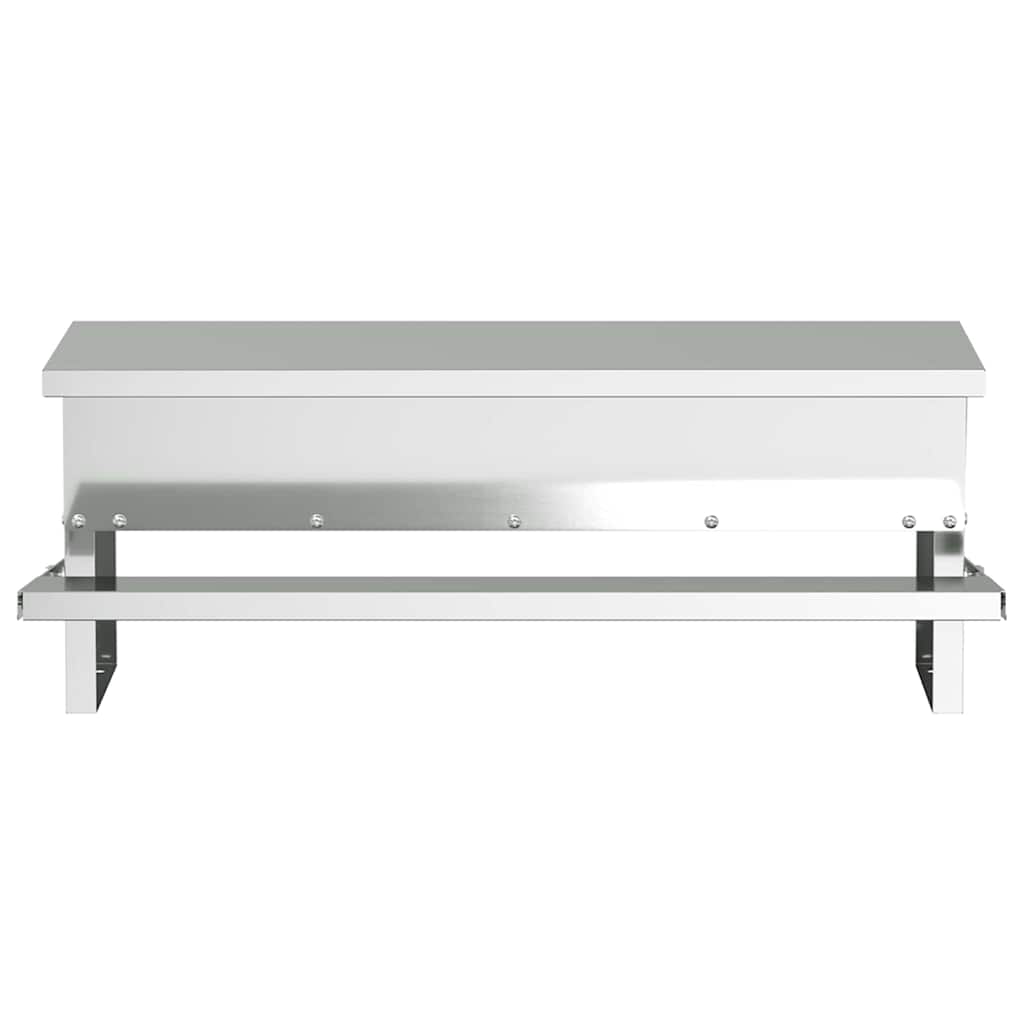 Feeder s nogom za piliće Srebrno 48,5 x 39,5 x 19 cm