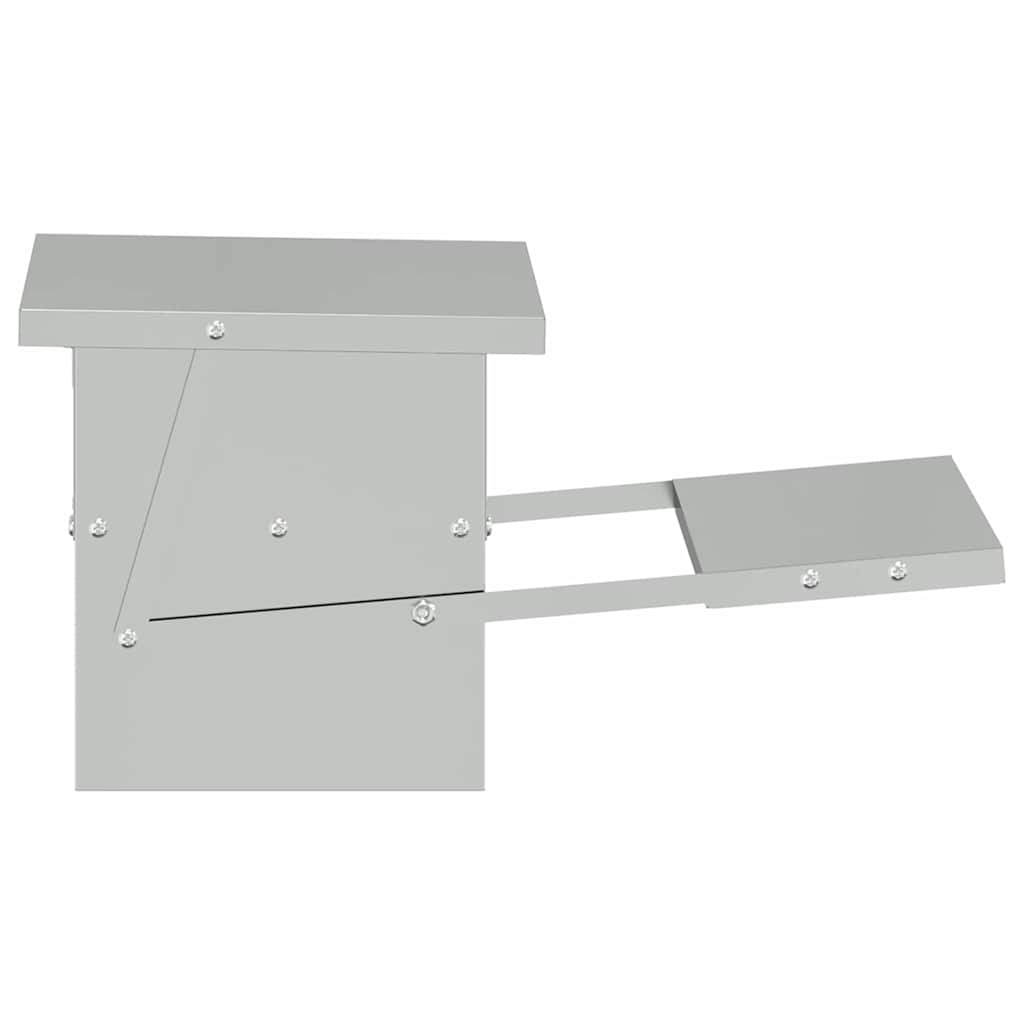 Feeder s nogom za piliće Srebrno 48,5 x 39,5 x 19 cm