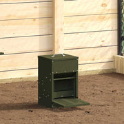 Feeder s nogom za piliće Maslinasto zelena 25 x 42 x 40 cm