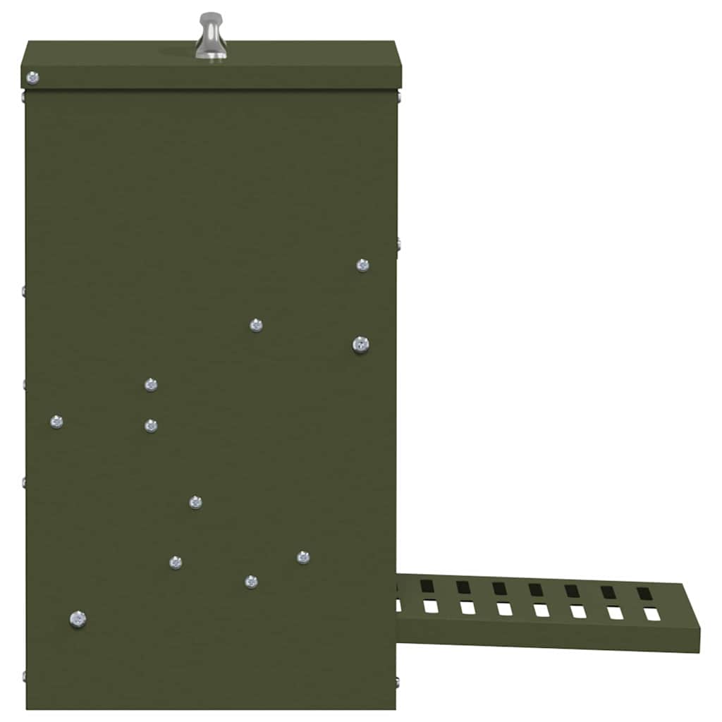 Feeder s nogom za piliće Maslinasto zelena 25 x 42 x 40 cm
