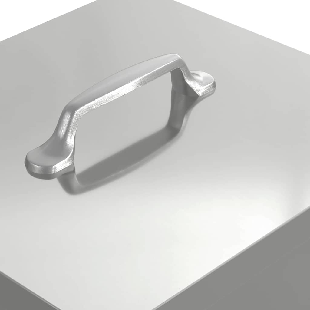 Feeder s nogom za piliće Srebrno 25 x 42 x 40 cm Cinkani čelik