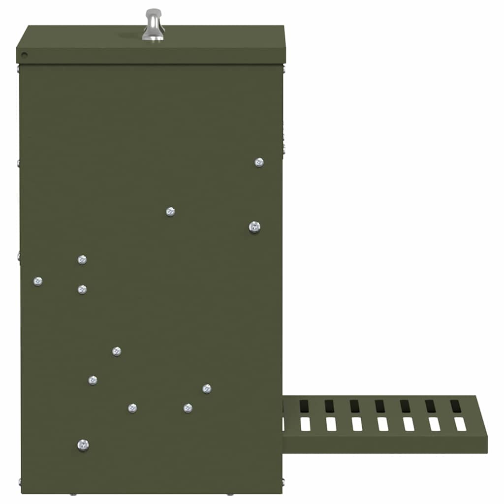 Feeder s nogom za piliće Maslinasto zelena 33 x 42 x 40 cm