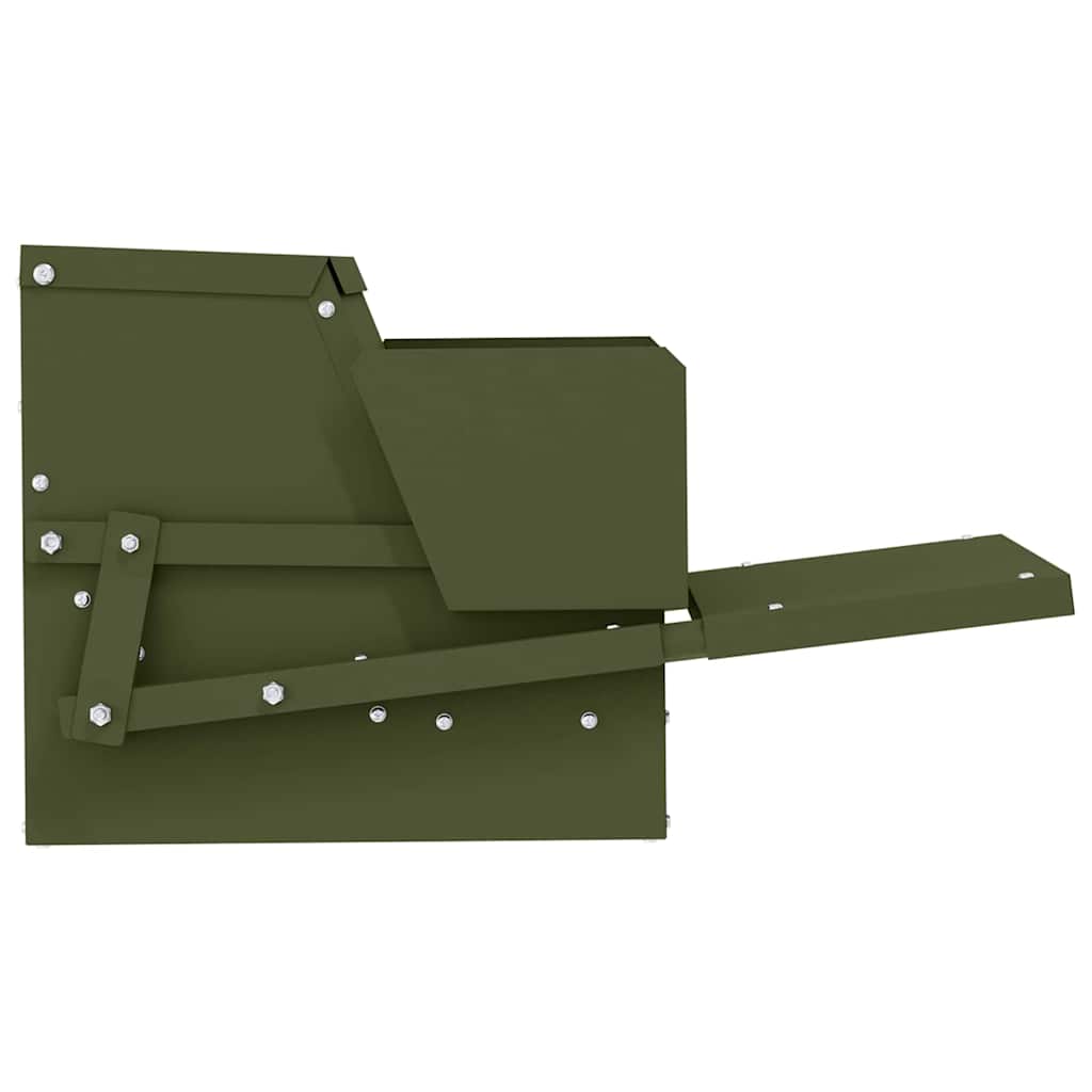 Feeder s nogom za piliće Maslinasto zelena 50 x 40 x 29 cm