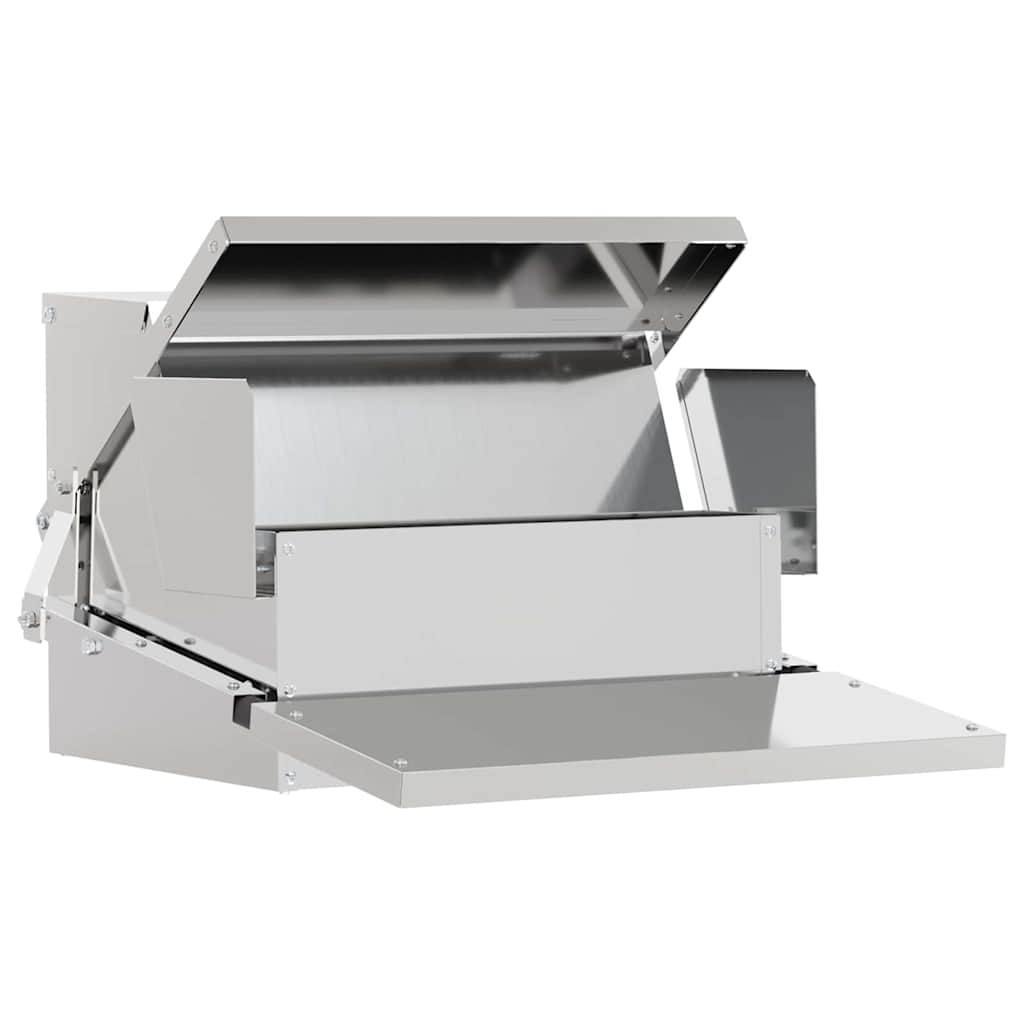 Feeder s nogom za piliće Srebrno 50 x 40 x 29 cm Cinkani čelik