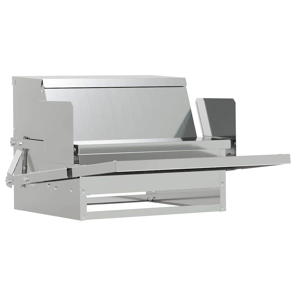 Feeder s nogom za piliće Srebrno 50 x 40 x 29 cm Cinkani čelik