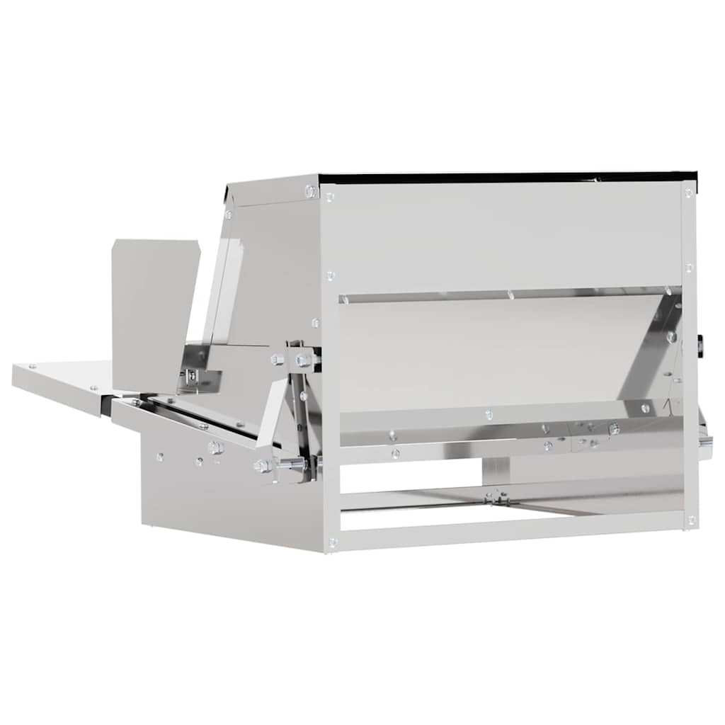 Feeder s nogom za piliće Srebrno 50 x 40 x 29 cm Cinkani čelik