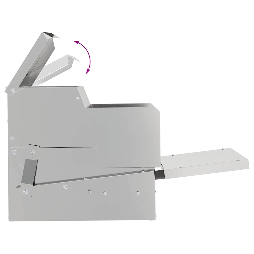 Feeder s nogom za piliće Srebrno 50 x 40 x 29 cm Cinkani čelik