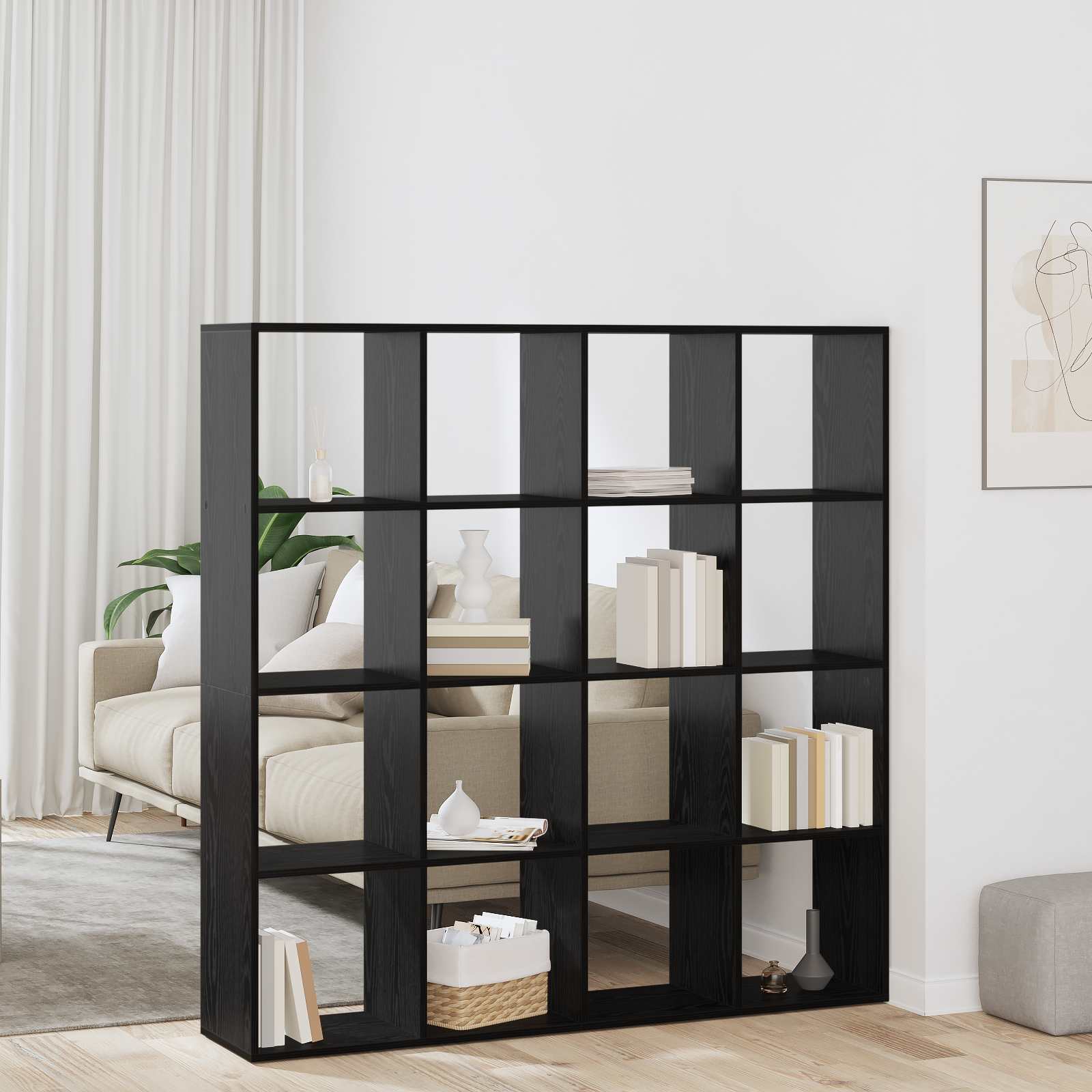 Ormarić za knjige Crni hrast 137,5 x 29 x 137,5 cm