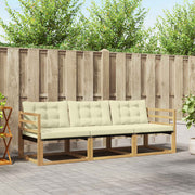 Set vanjskih sofa s jastukom 3 pcs Bijela i krem