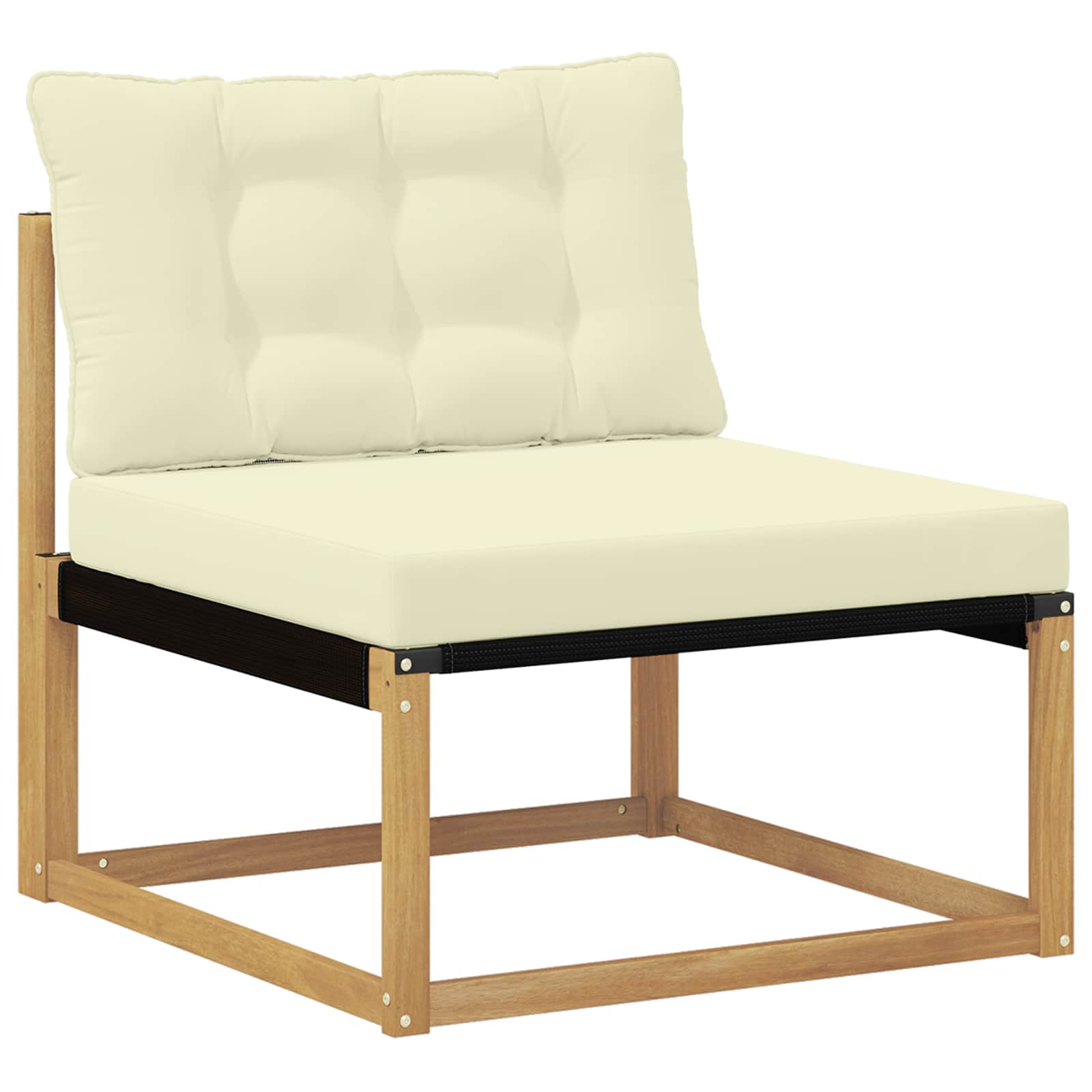 Set vanjskih sofa s jastukom 3 pcs Bijela i krem