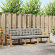 Set vanjskih sofa s jastukom 3 pcs Bijela i svjetlosiva