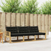 Set vanjskih sofa s jastukom 3 pcs Bijela i crna