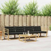 Set vanjskih sofa 5 pcs Bijela i crna 79 x 79 x 37 cm