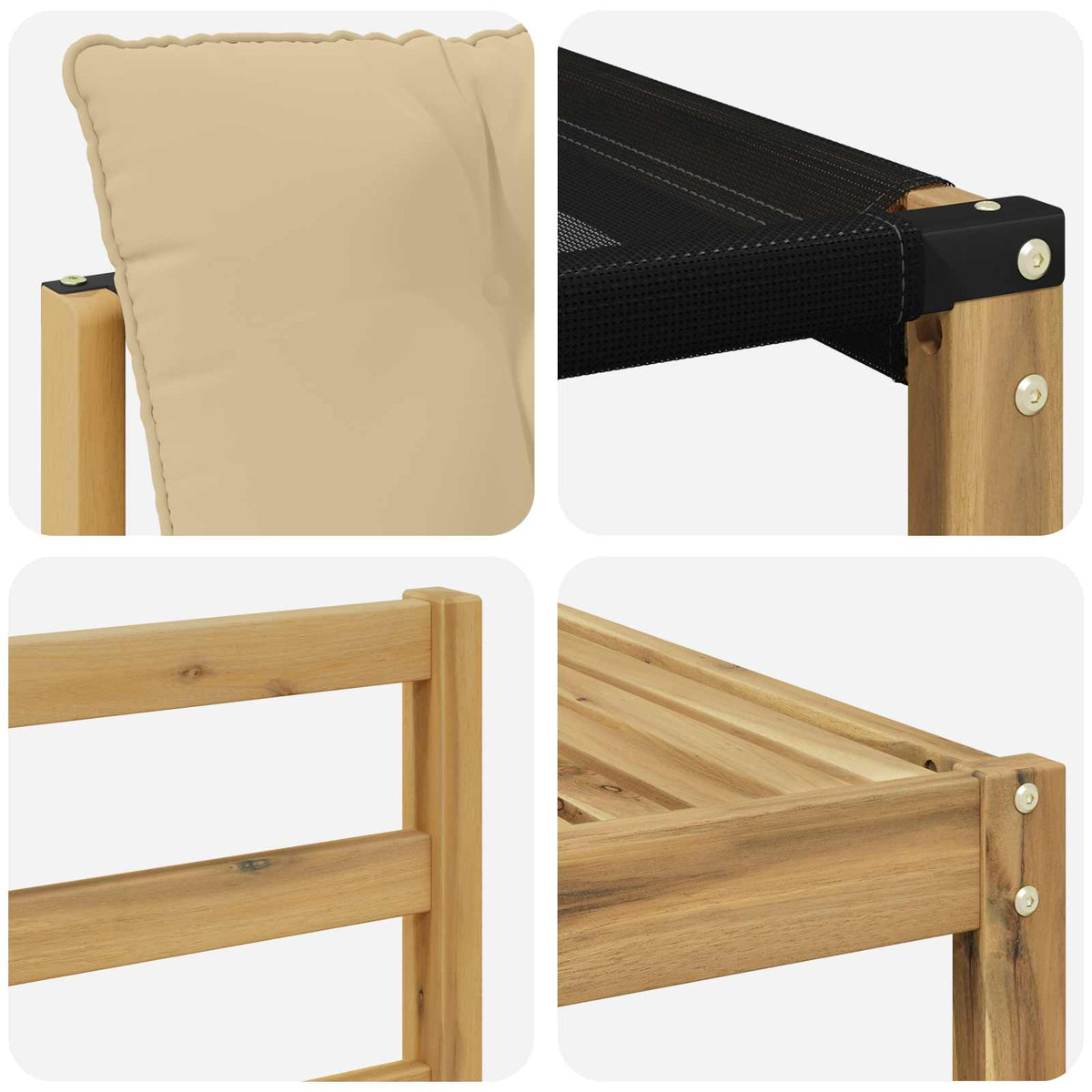 Set vanjskih sofa 5 pcs Bijela i bež 79 x 79 x 37 cm