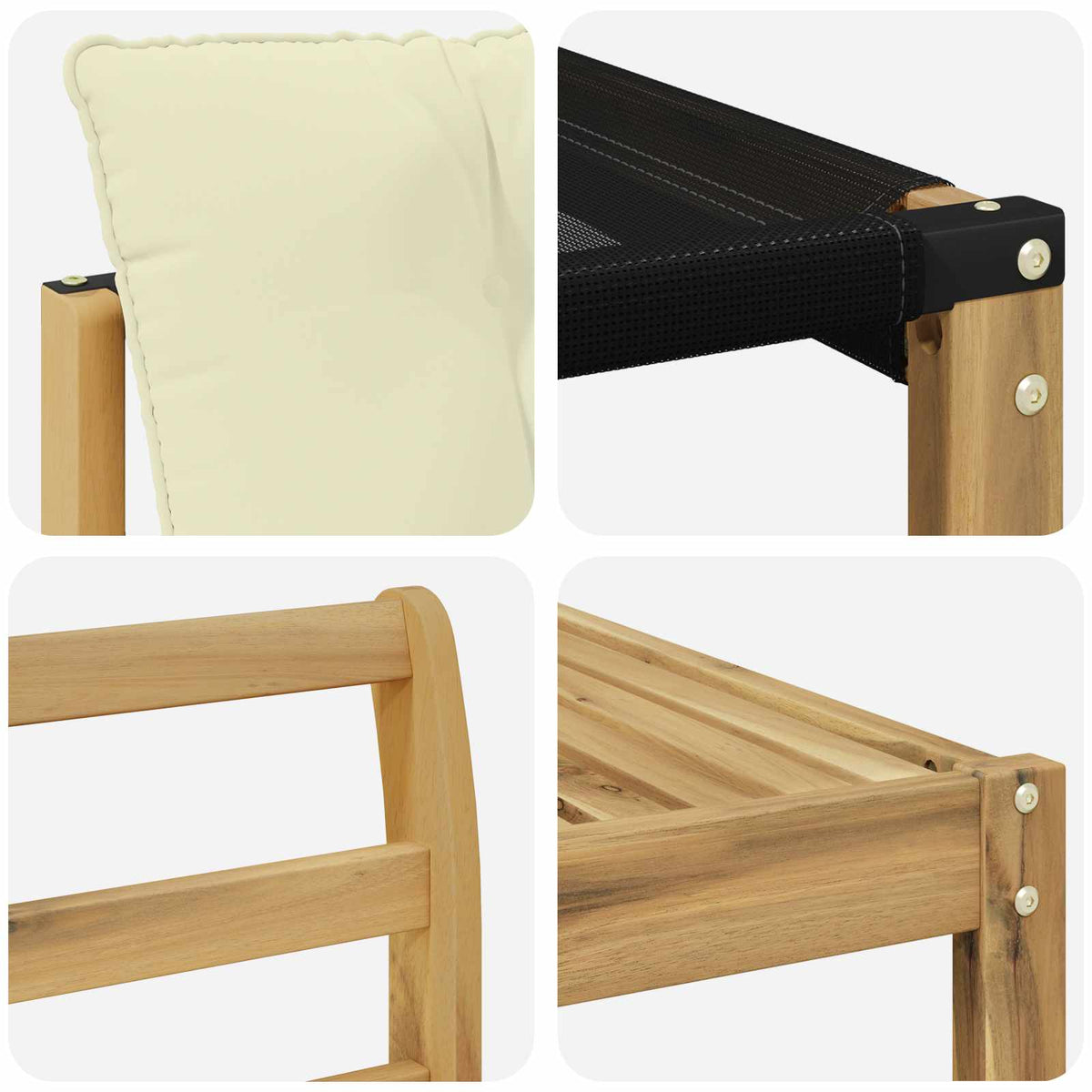 Set vanjskih sofa 5 pcs Bijela i krem
