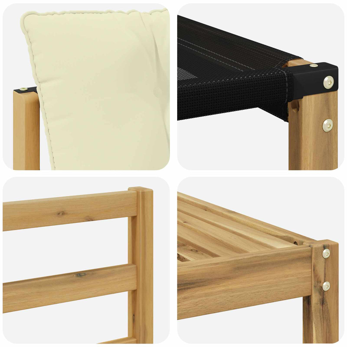Set vanjskih sofa 6 pcs Bijela i krem 79 x 79 x 37 cm