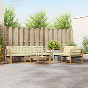 Set vanjskih sofa 6 pcs Bijela i krem 79 x 79 x 37 cm