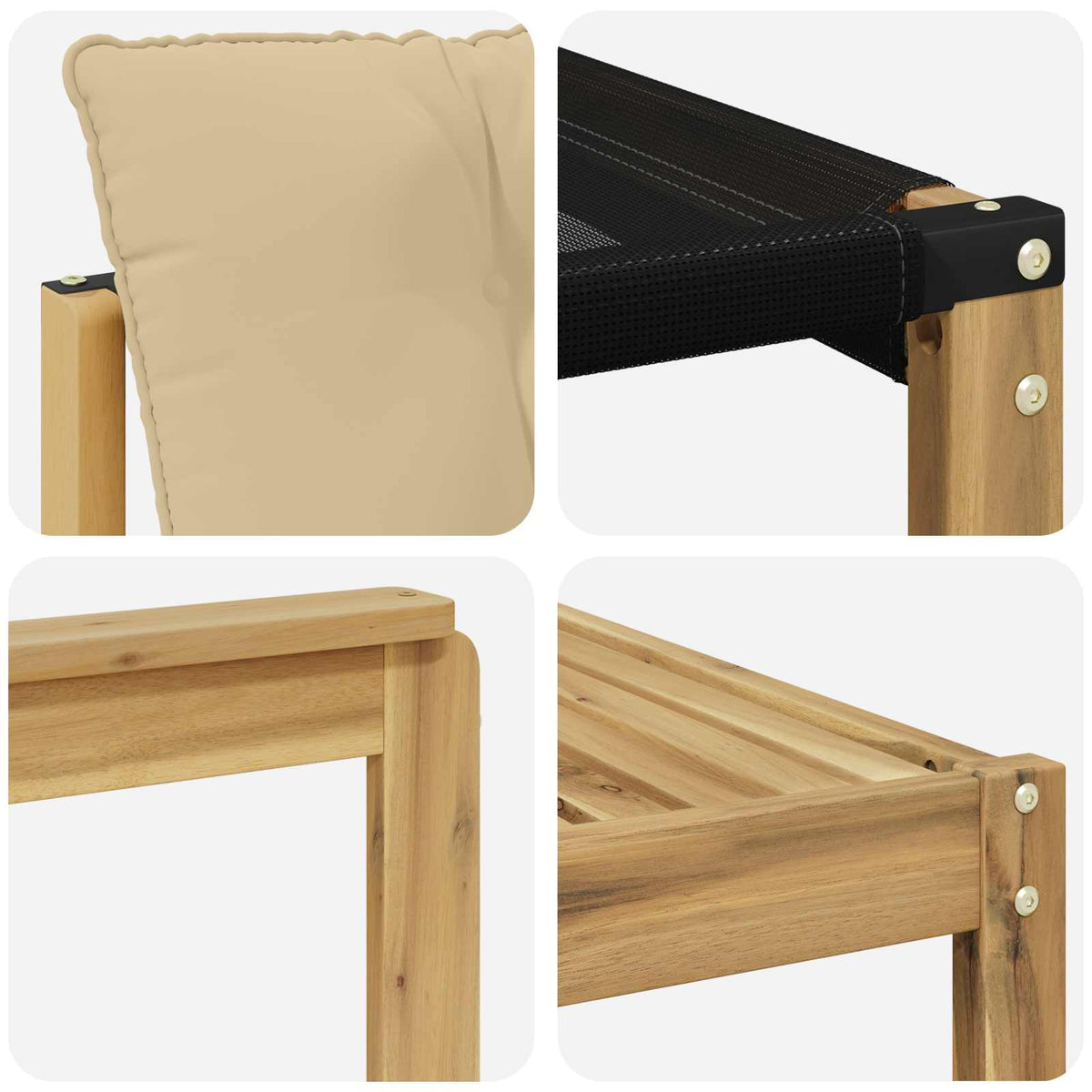 Set vanjskih sofa 6 pcs Bijela i bež 79 x 79 x 37 cm
